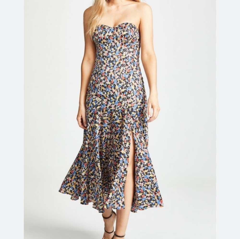 NEW VERONICA BEARD Black Floral Print ANNIKA Dress- Size 6